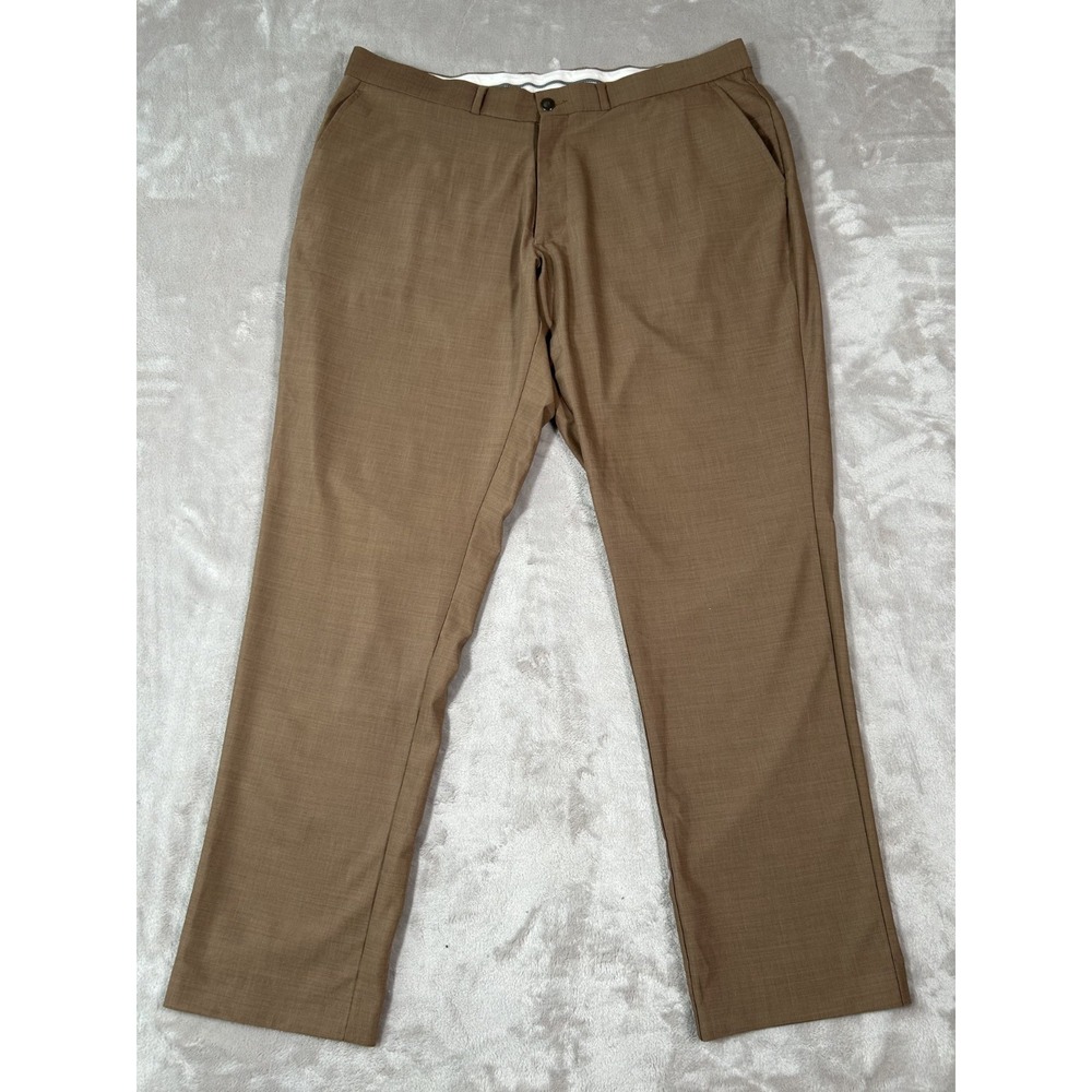 State & Liberty Athletic Fit Stretch Pants Men 42x32 Brown Performance Chino